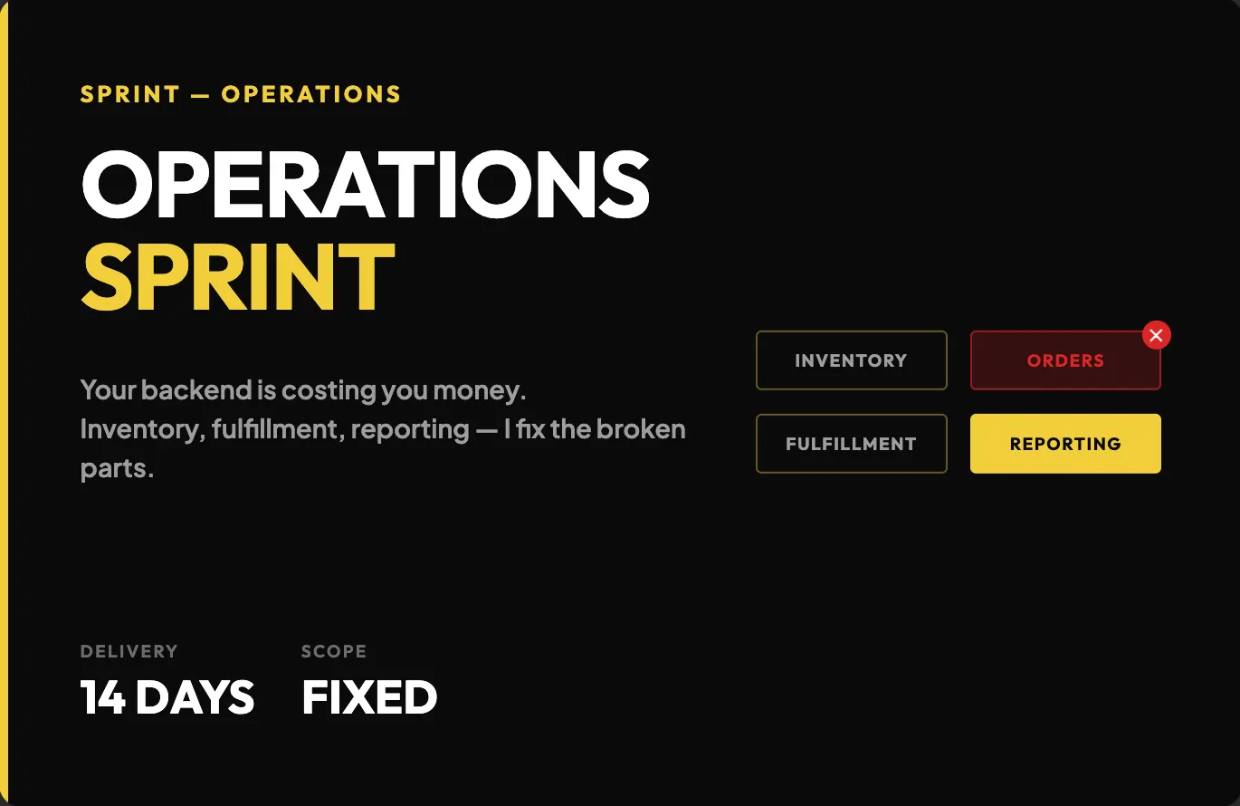 Operations Sprint