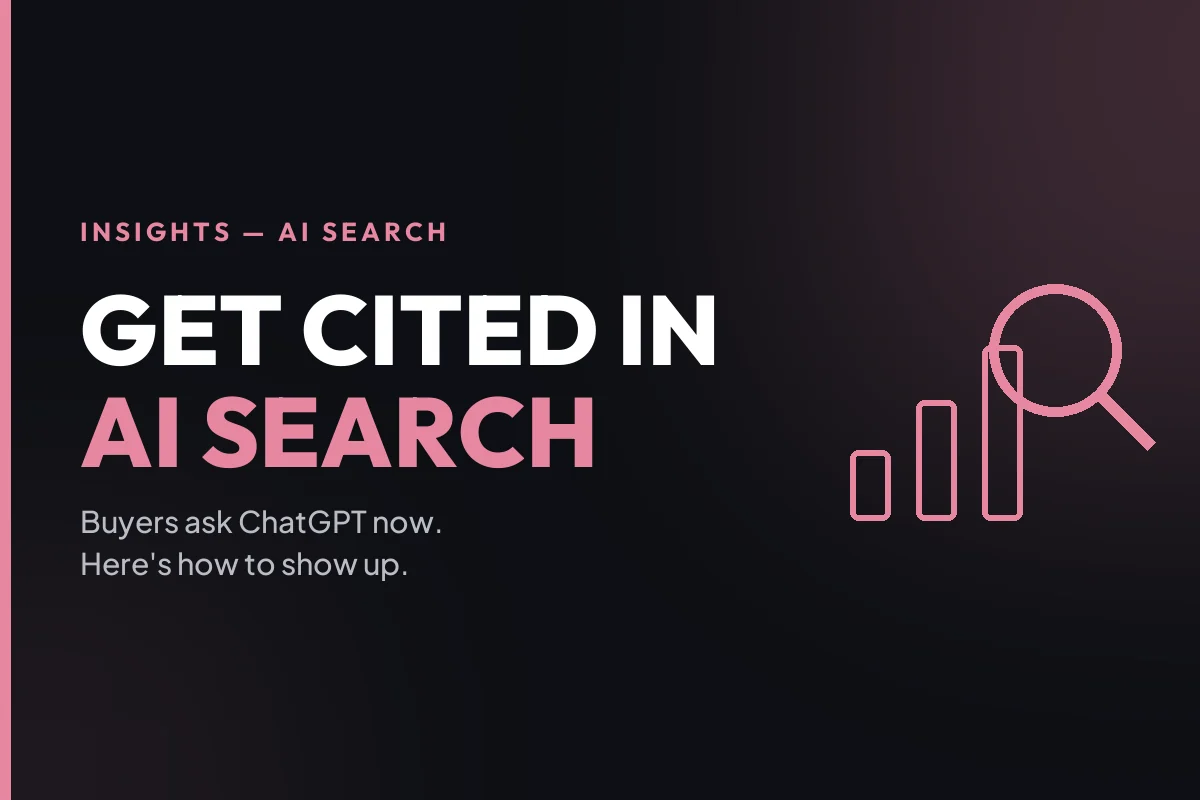 How to get an e-commerce store cited in AI search like ChatGPT and Perplexity.