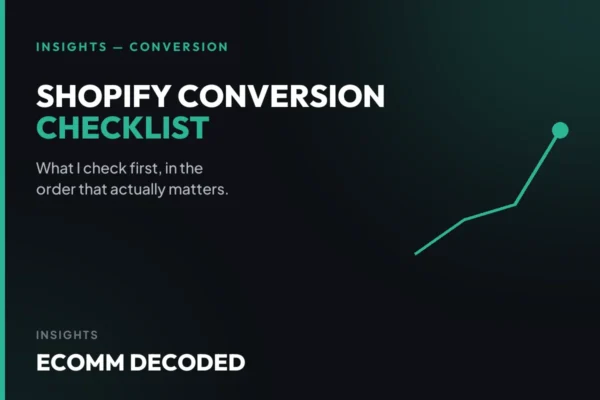 The Shopify conversion checklist