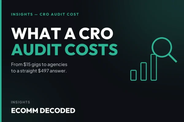 How much a Shopify CRO audit costs in 2026