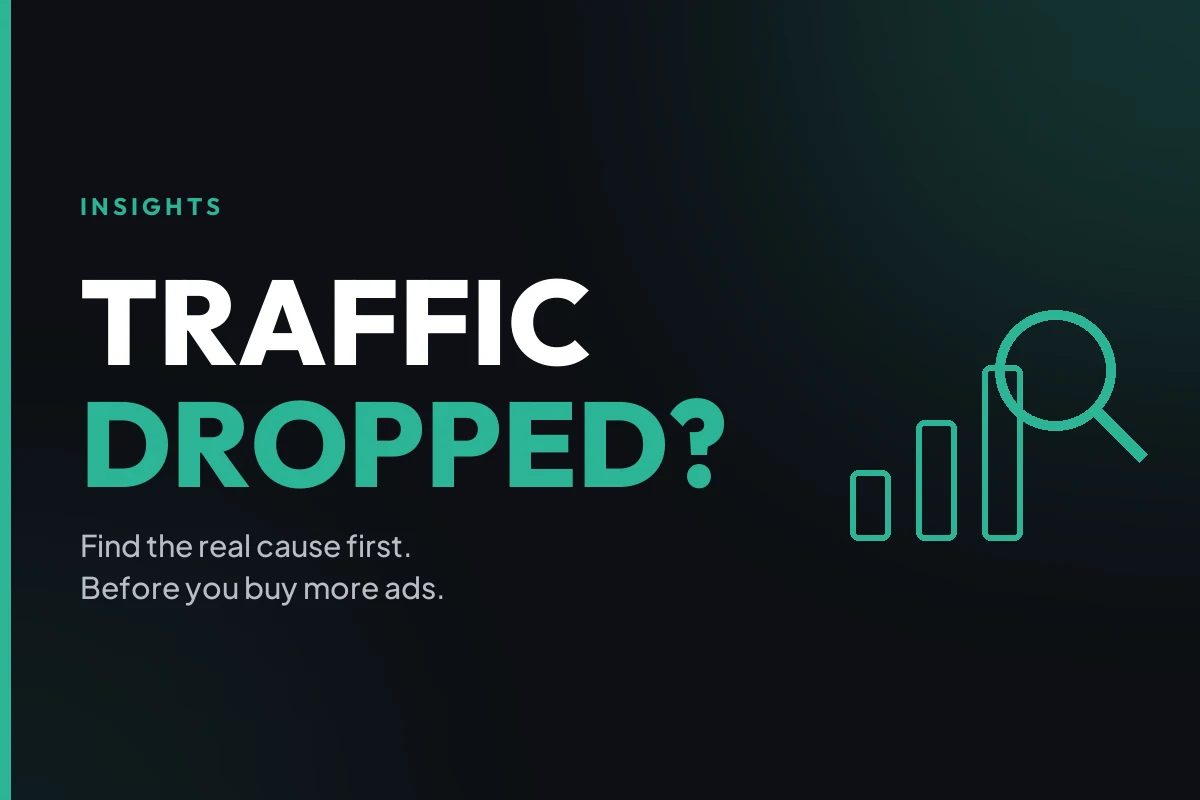 How to find the real cause when your Shopify store's traffic dropped in 2026.