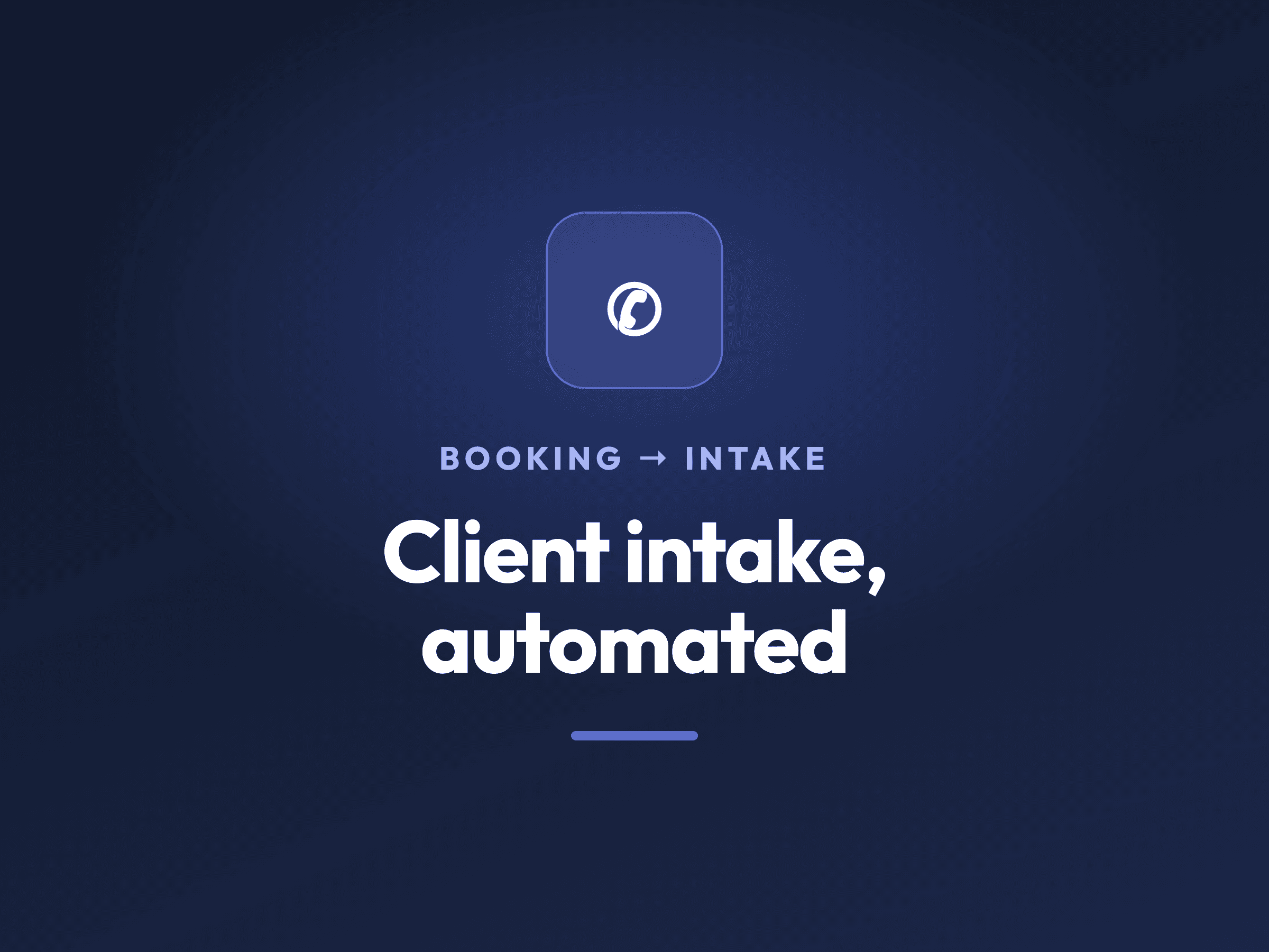 Booking-to-intake automation flow