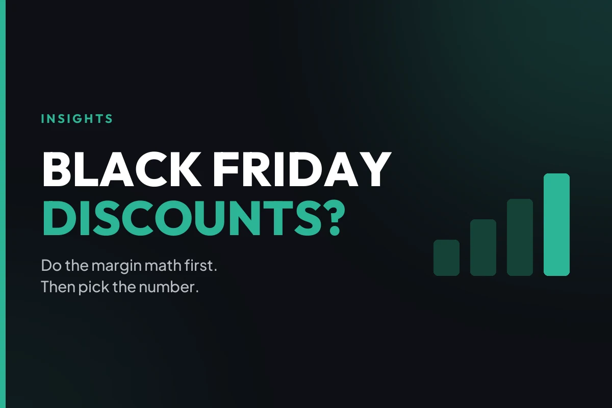 Black Friday discount strategy: run the margin math before you pick a percentage.