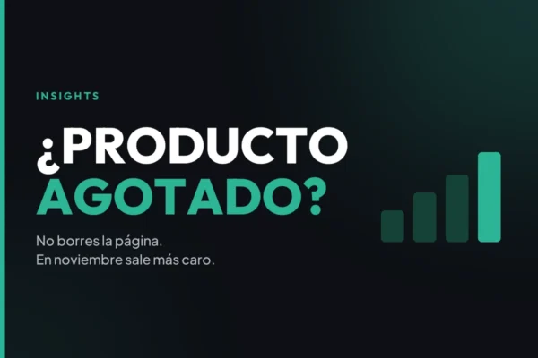 Página de producto agotado en una tienda online antes de Black Friday