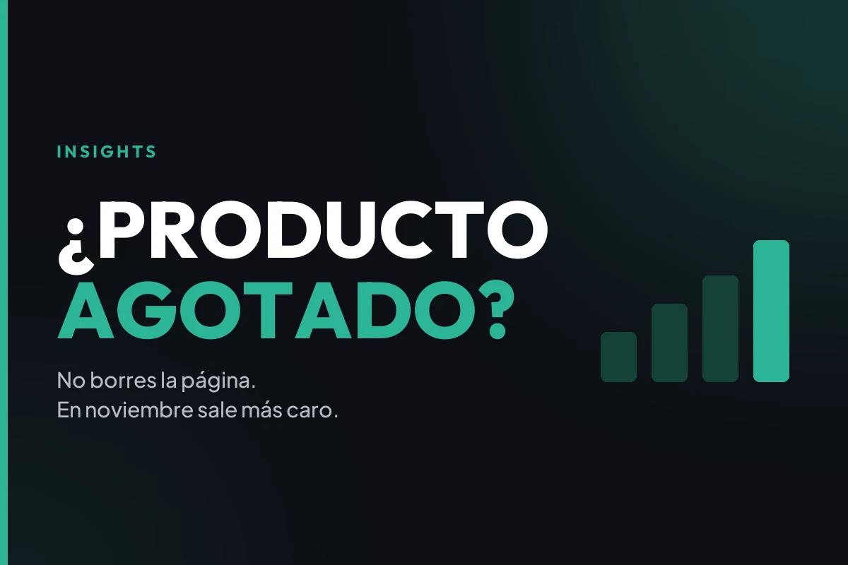 Página de producto agotado en una tienda online antes de Black Friday